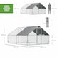 image 7 of PawHut Walk In Chicken Run Large Galvanized Chicken Coop w/ Cover 3 x 4 x 2m