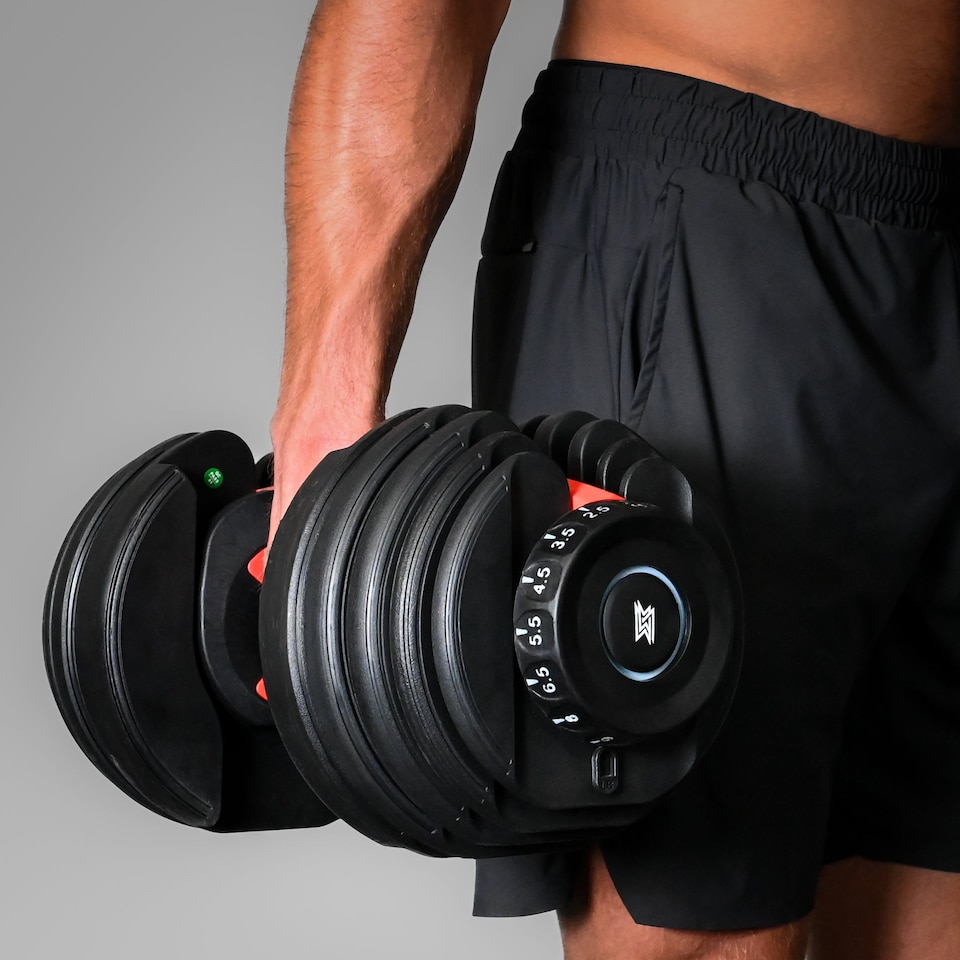 image 1 of GYM SETS 24kg Adjustable Dumbbell- (Pair + SS Bench)