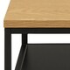 image 6 of Gila Square Coffee Table with Open Shelf in Oak & Black