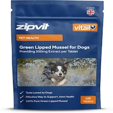 Green Lipped Mussel for Dogs Pouch, 500mg. 120 Tablets. Formulated for Your Dogs Health and Vitality.