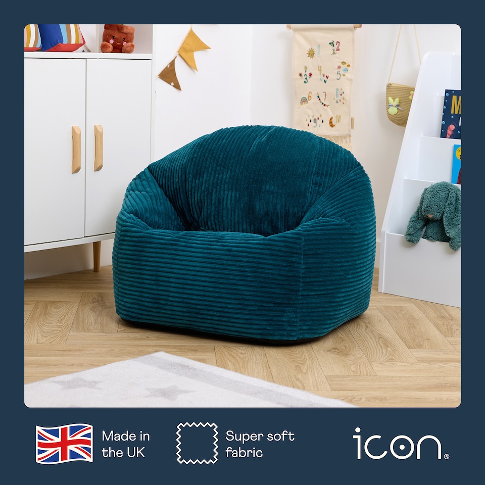 image 1 of Kids High Rest Beanbag Corduroy Teal | Green | Teal | 1