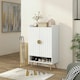 image 2 of HOMCOM Shoe Storage Cabinet with 2 Doors for 15 Pairs of Shoes, White