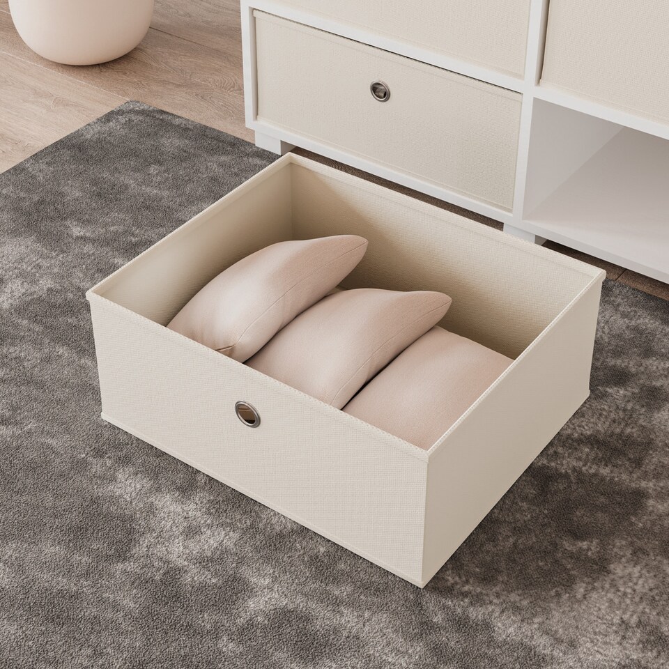 image 1 of Black TV Stand with 2 Drawers | White | White & Cream | 1