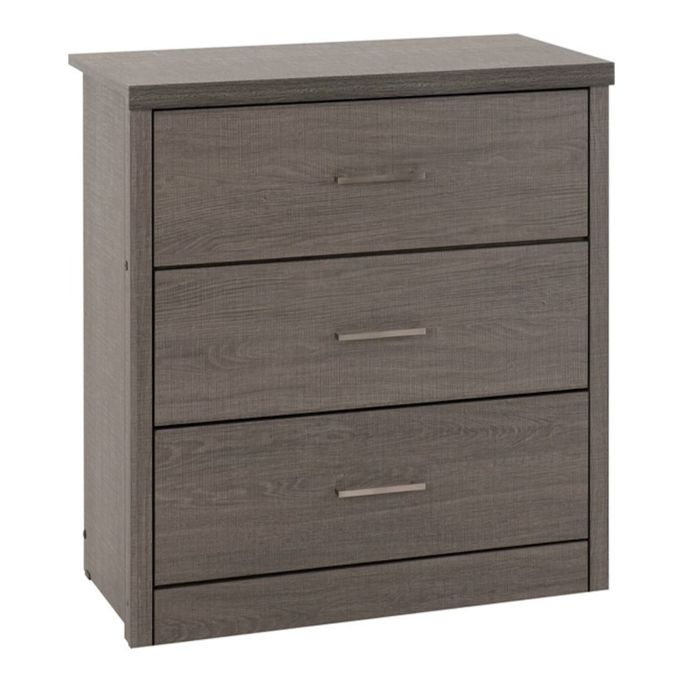 image 1 of Lisbon 3 Drawer Chest - L40 x W80.5 x H72 cm - Black Wood Grain