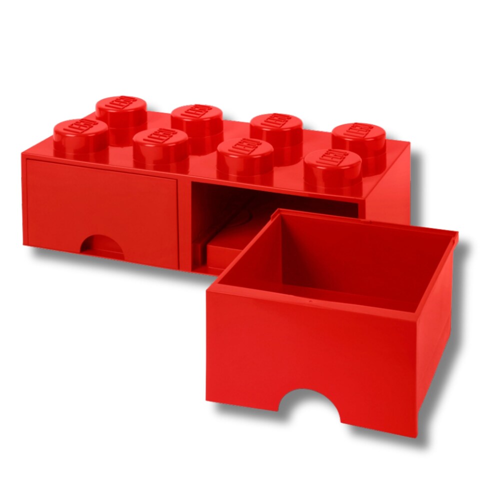 image 1 of LEGO Brick Drawer 8 Stud  - Red