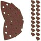 image 1 of Hook Loop Delta Sanding Abrasive Discs Pads 93mm Triangle 120 Grit Fine 100pc