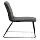 image 4 of Interiors by Premier Foundry Black Leather Effect Chair, Easy to Clean Outdoor Chair, Body Supportive High Back Accent Chair