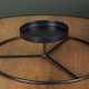 image 6 of 25cm Black Round Metal Pillar Candle Ring Holder