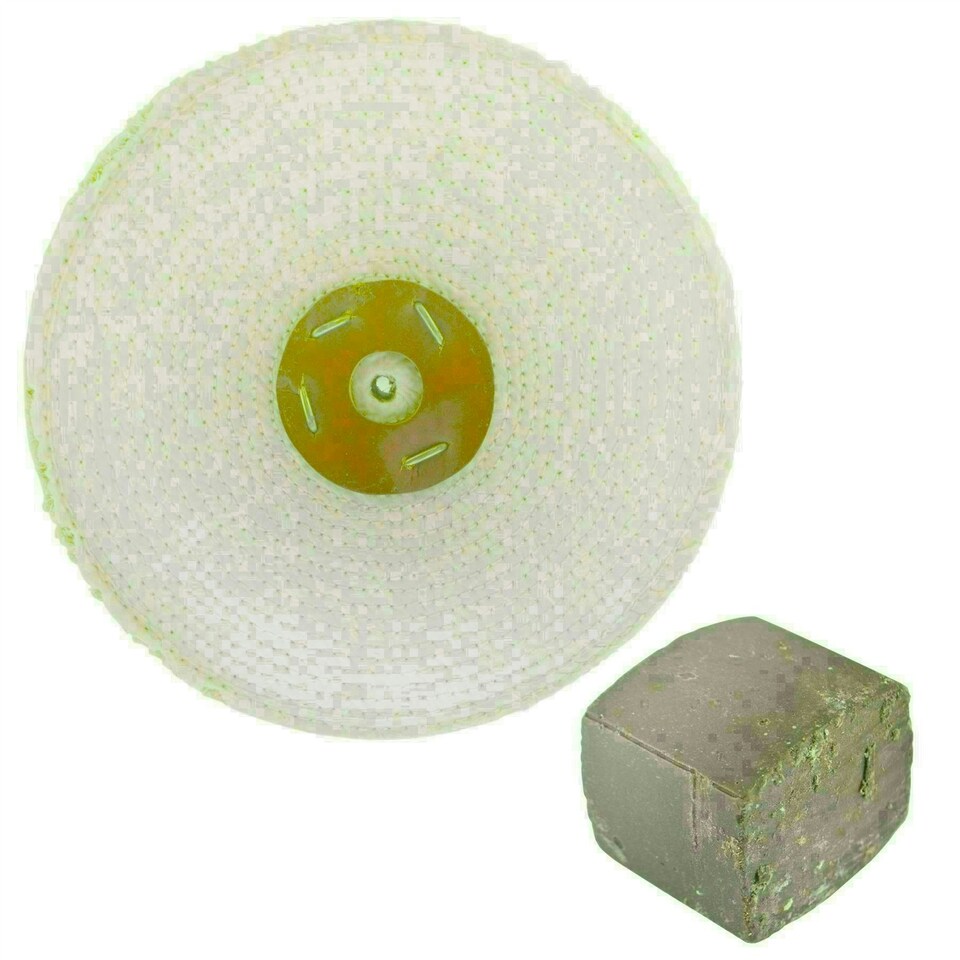 image 1 of Coarse Sisal Fast Cut Buffing Polishing Mop 10" x 1.5" 3 Row With Compound 250g