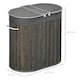 image 5 of HOMCOM Bamboo Laundry Basket with Lid, 100 Litres Laundry Hamper with 2 Sections, Removable Washable Lining, Washing Baskets, 62.5 x 37 x 60.5cm, Grey