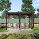 image 1 of Shade Pergola - Wood - L420 x W480 x H270 cm - Rustic Brown