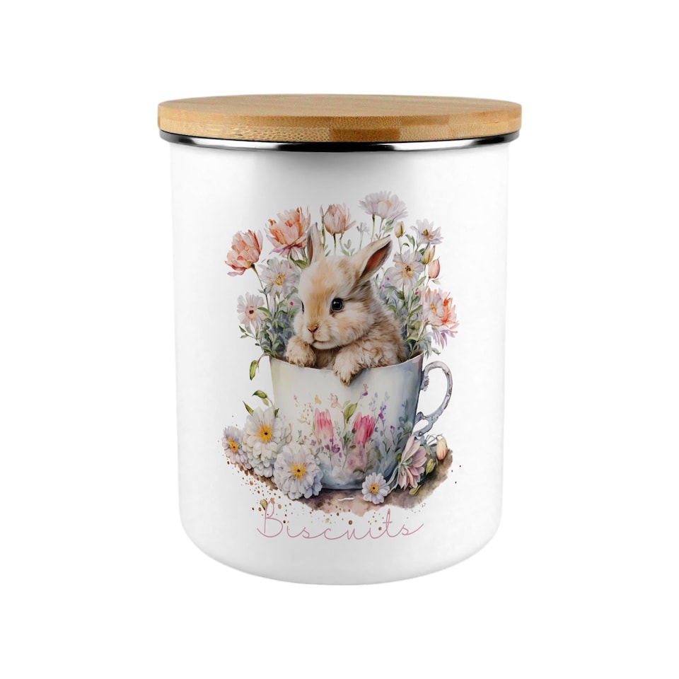 image 1 of Teacup Bunny Extra Large Biscuit Tin