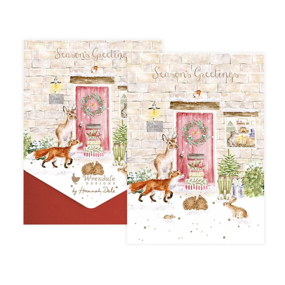 image 1 of Wrendale Designs Illustrated Animal Christmas Card Pack - 8 Cards and Envelopes