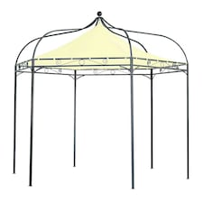 Harlington Deluxe Steel Frame Gazebo With Roof Canopy In Ivory