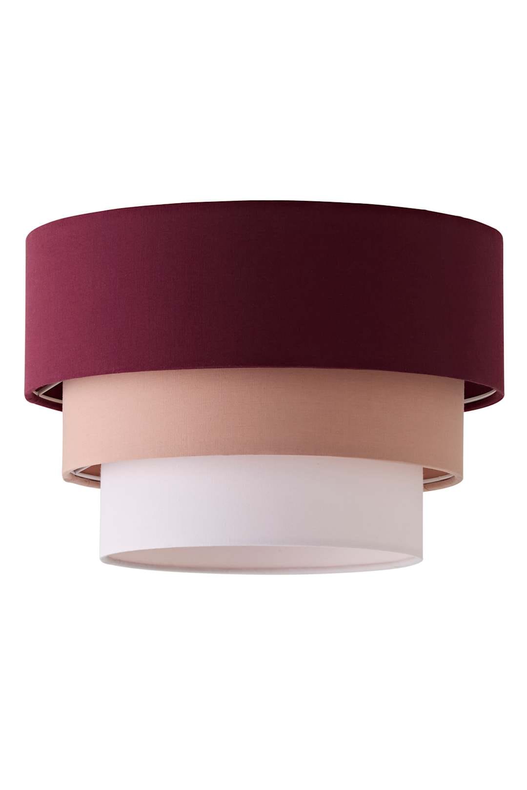 ValueLights Aztec Three Tier Easy Fit Fabric Ceiling Pendant Lamp Shade with Bulb in Purple