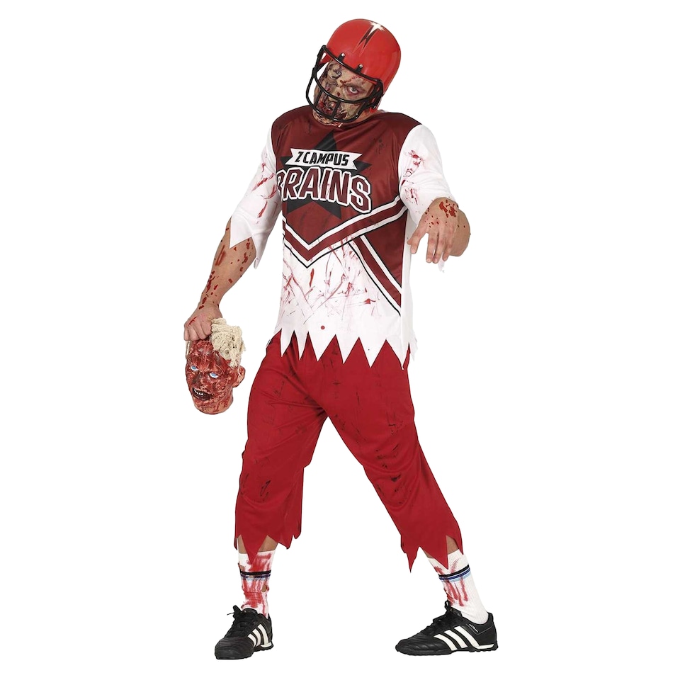 image 1 of Fiestas Guirca Mens Zombie Rugby Costume Set | Red | Red/White | M | 1