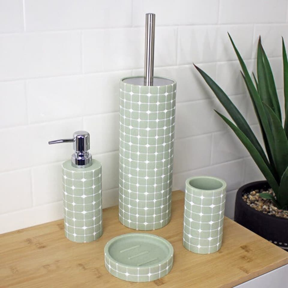 image 1 of Showerdrape Mosaica Pistachio Tumbler