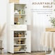 image 4 of HOMCOM Kitchen Cupboard Storage Cabinet Push Open Doors and Drawers, White