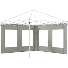 Outsunny 3x3(m) or 3x6m Pop Up Gazebo Side Panels with Windows, Grey