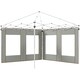image 1 of Outsunny 3x3(m) or 3x6m Pop Up Gazebo Side Panels with Windows, Grey
