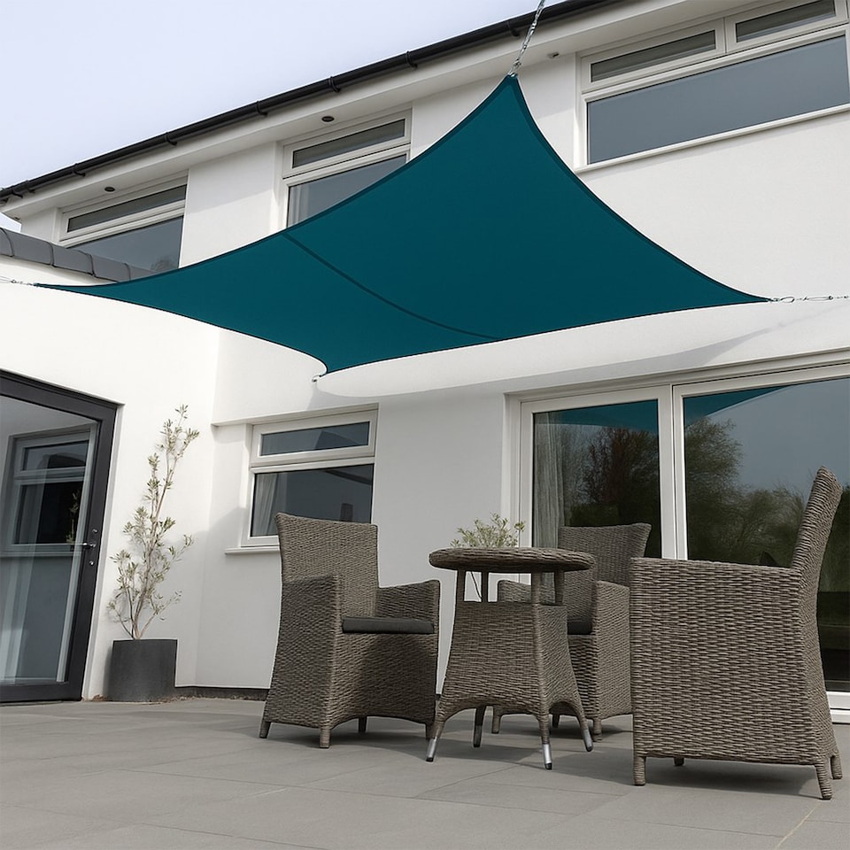 image 1 of 5m Triangle Waterproof Dark Teal Sun Shade Sail