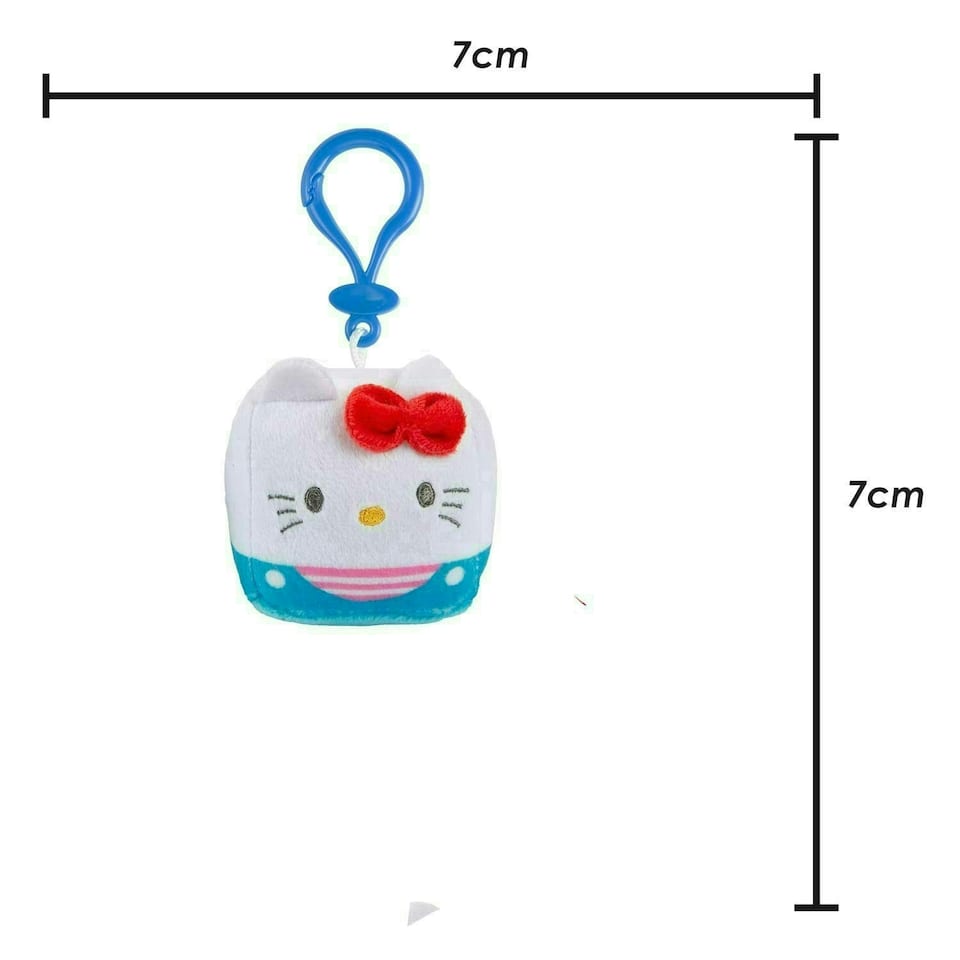 image 1 of Hello Kitty Soft Toy Cubeez Plush Blue Cute Plush Huggable Cuddly 7cm Blue
