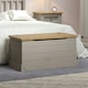 image 1 of Corona Storage Trunk - Solid Pine Construction with Metal Hardware and Practical Bedroom or Living Room Storage | Grey | Grey Wax | One Size | 1