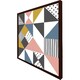image 3 of Coloured geometric pattern (Picture Frame) Brown | Oak | L