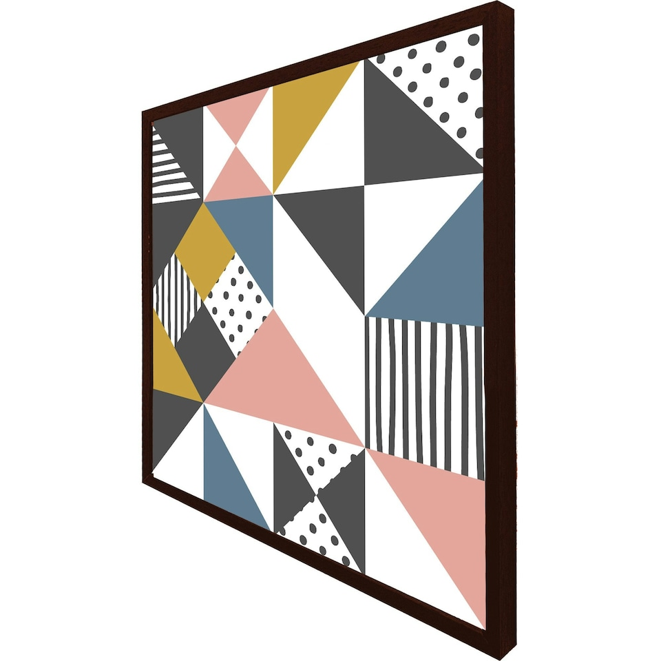 image 1 of Coloured geometric pattern (Picture Frame) Brown | Oak | L