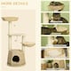 image 3 of PawHut Cat Tree Tower with Cattail Bed, Sisal Post, 119cm, Natural Tone