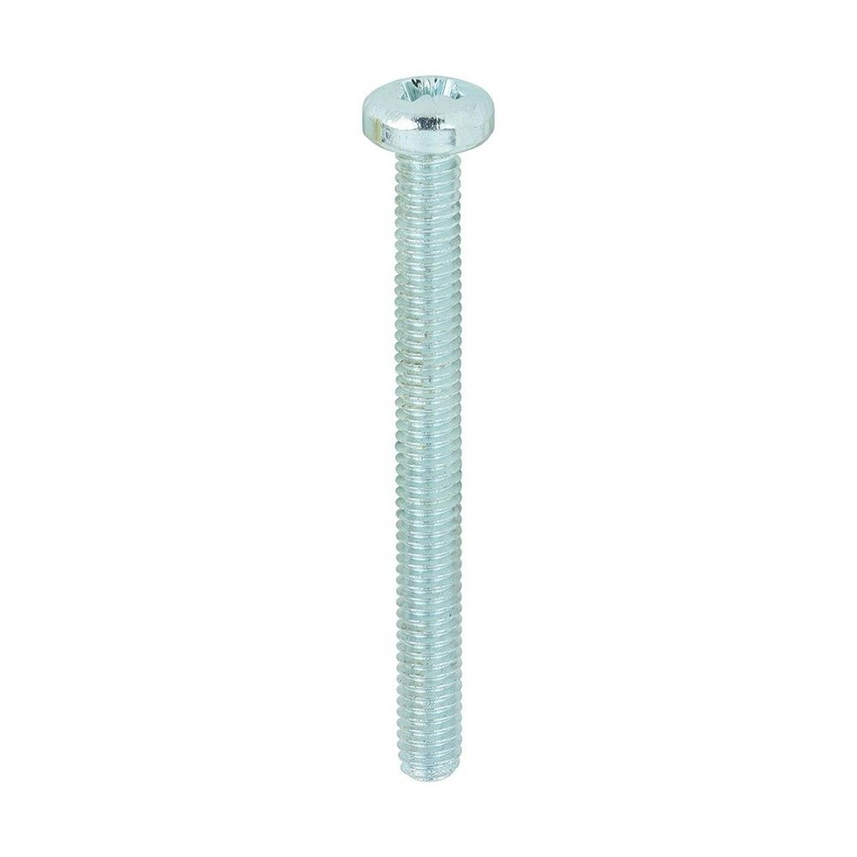 image 1 of Timco - Metric Threaded Machine Screws - PZ - Pan Head - Zinc (Size M4 x 40 - 100 Pieces)