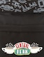 image 5 of FRIENDS Backpack Central Perk Logo Black Zip Stylish Fashion One Size | Black | Black