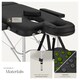 image 8 of Massage Table Set Massage Bench Massage Table 2 Zone Massage Bed Cosmetic Lounger Bag Bolsters Head And Armrests | Black | black | 1