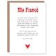 image 1 of Greeting Card Love Poem Blue Eyes Fiancé Romantic Poetry Fun