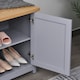 image 9 of HOMCOM Shoe Cabinet, Modern Shoe Bench with 2 Doors for Hallway, Entryway, Grey