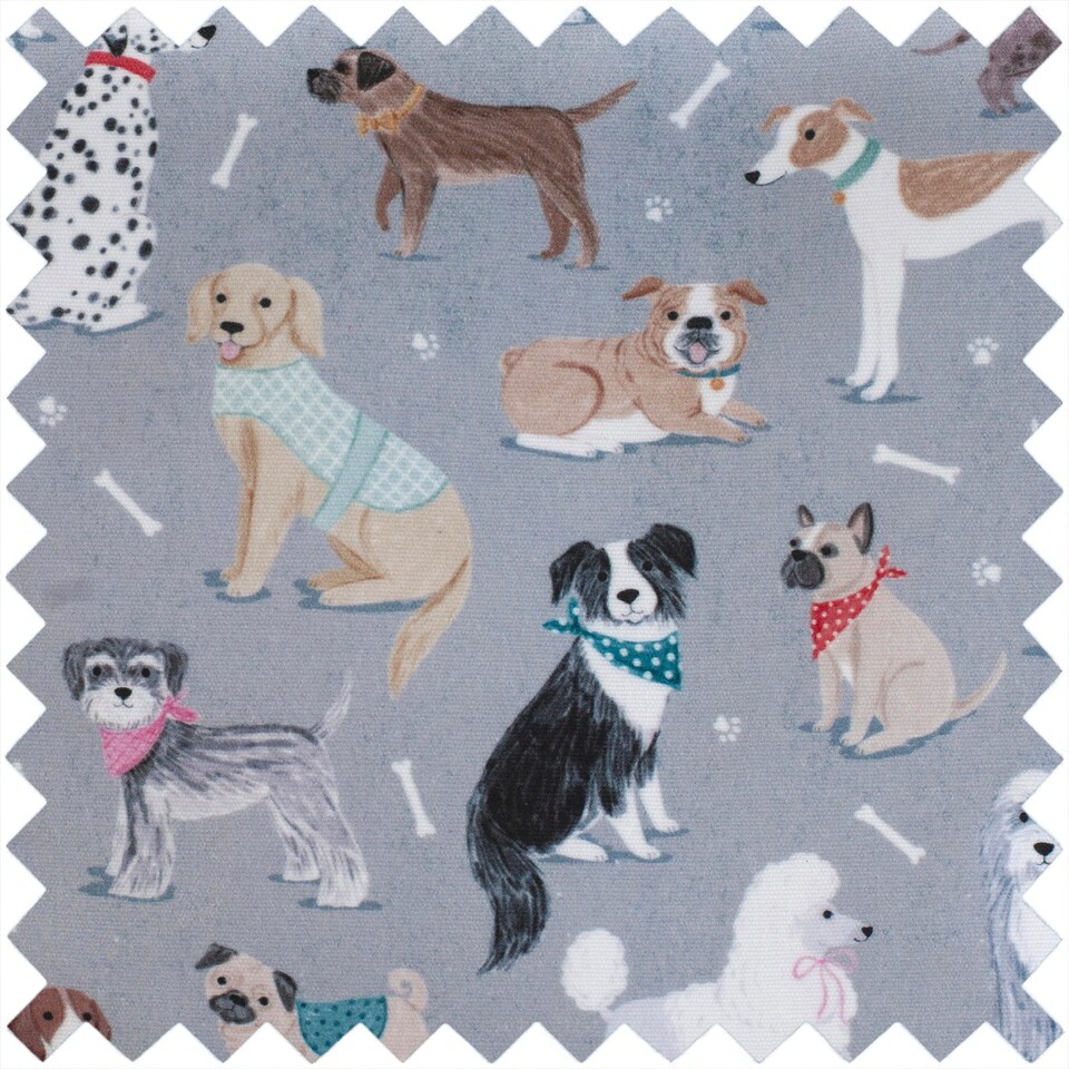 image 1 of Hobby Gift Knitting Storage Bag, Grey Dogs