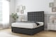 image 3 of Sloomy Alabama Graphite Dumfries Divan Bed Base 2 Drawers Foot-End With 26 Inch Strutted Headboard | Grey | Graphite | Small Double | 1