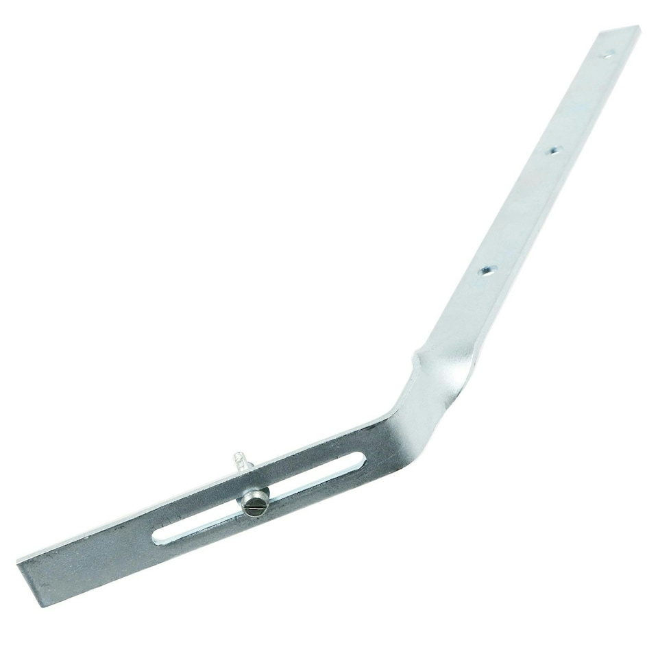 image 1 of SPARES2GO Gutter Side Rafter Bracket Universal Galvanised Steel Fascia Support Fixing (300mm)