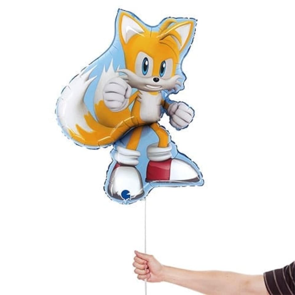 image 1 of Tails Sonic The Hedgehog Giant Foil Helium Balloon 84cm / 33 in | Multi