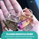 image 5 of 25mm Lanyard Keychain Hardware Fob Key Ring with Ring Clamps - 5pcs