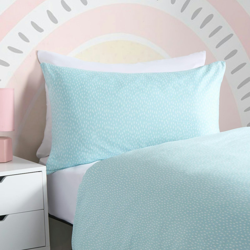 image 1 of OHS Kids Bright Rainbow Reversible Duvet Cover and Pillowcase Set, Single - Multi