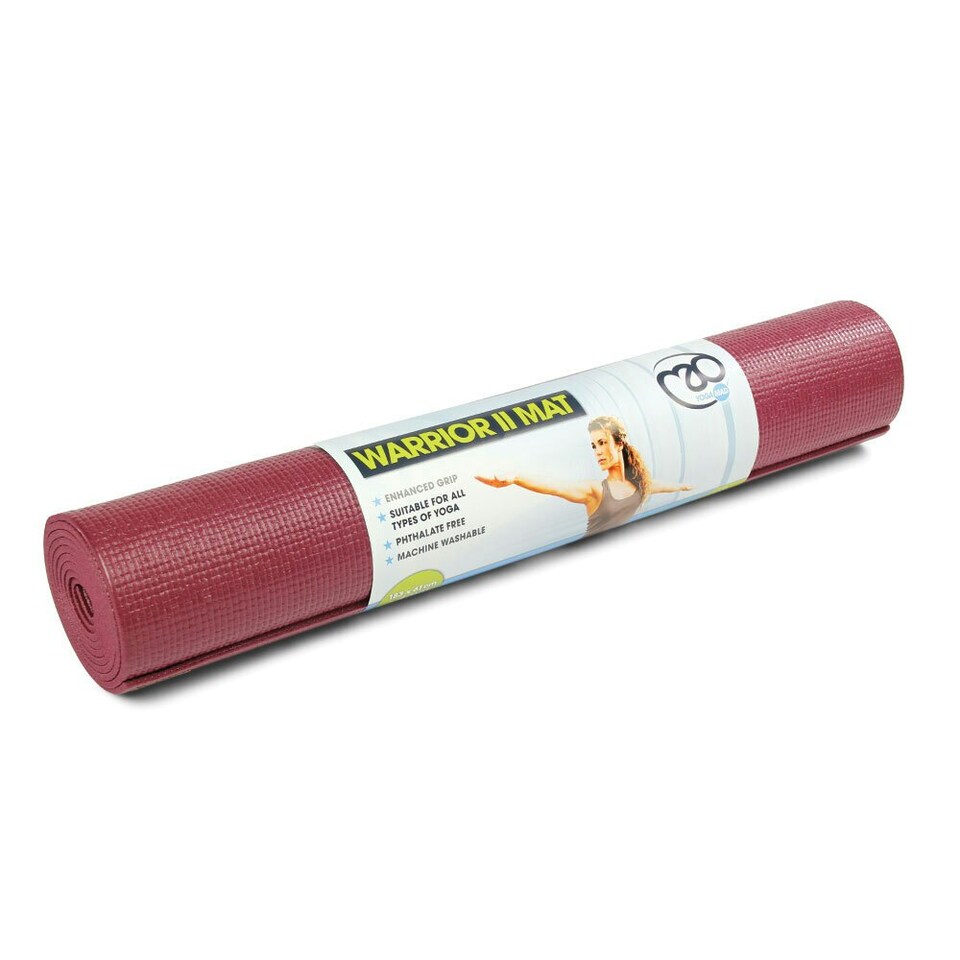 image 1 of Fitness Mad Warrior II Yoga Mat - Burgundy - One Size