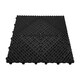 image 3 of Modular Interlocking Ribbed Vented Garage Floor Tiles - Black | Black | Black