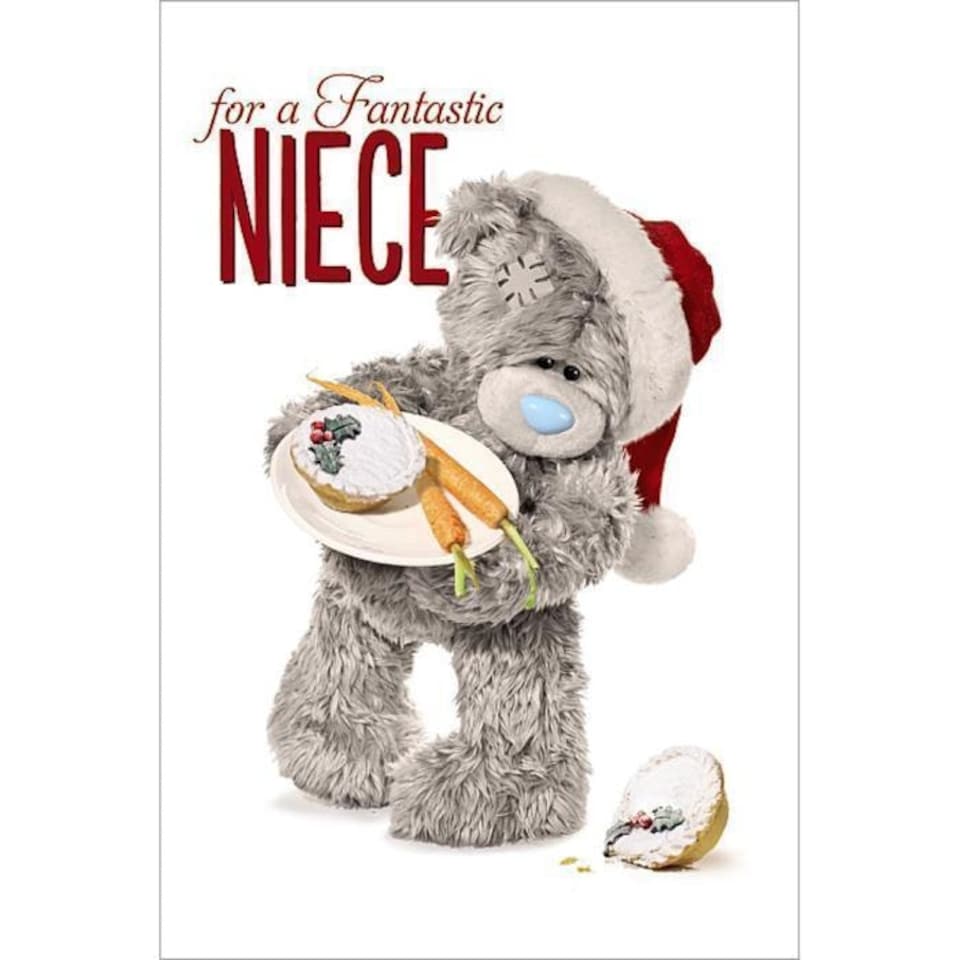 image 1 of Me To You Tatty Teddy 3D Holographic Card - Fantastic Niece Christmas Card
