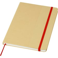 Nelida Hard Cover Recycled A5 Notebook - Red - One Size