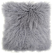 SNUGRUGS Mongolian Sheepskin Cushion - Square - 40cm x 40cm Grey | 40cmx40cm