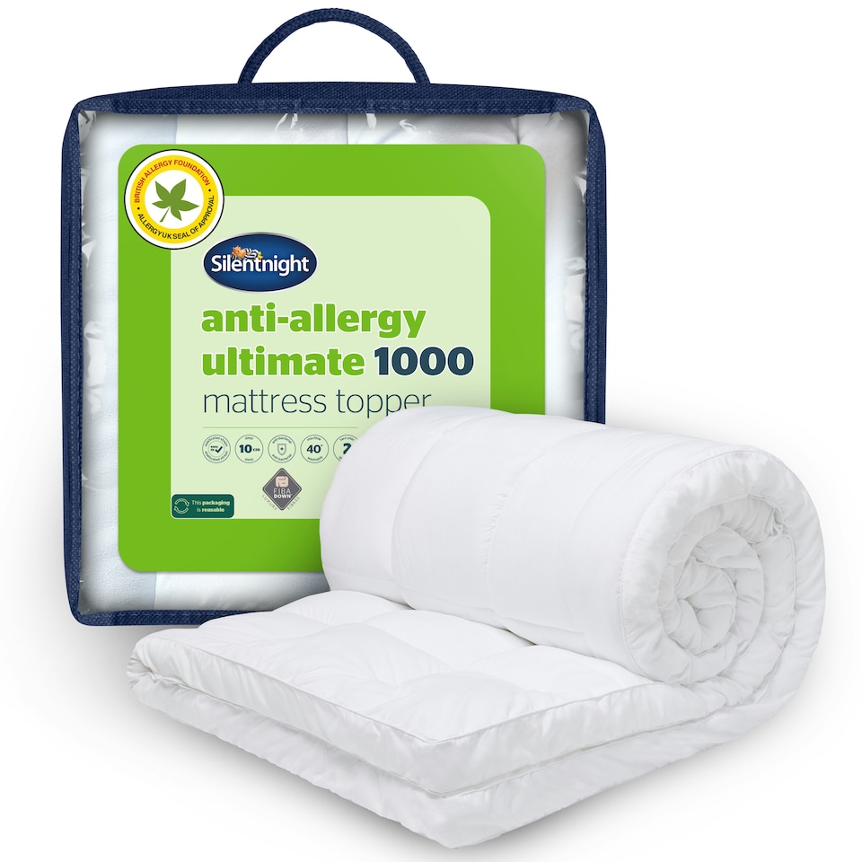 image 1 of Silentnight Anti Allergy Ultimate Mattress Topper 10 cm | White | Super King