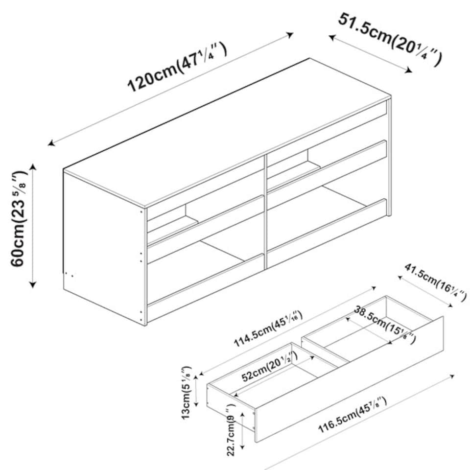 image 1 of URBNLIVING 4 Drawer Wide Chest Of Drawers Bedroom Storage Unit | Multi | White Carcass + White Drawers