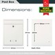 image 4 of Burg-Wachter Trent Wall Mounted Galvanised Steel Lockable Post Box - 26x34x9cm White