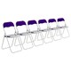image 1 of Harbour Housewares Coloured Padded Folding Chairs - Purple - Pack of 6 | Purple | Purple